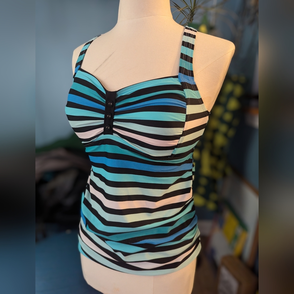 Motherhood Striped Swim top Size M
